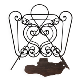 Vintage 50s cast iron magazine rack