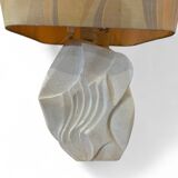 Rare lampe en pierre de calcaire Maison Brusson circa 1990