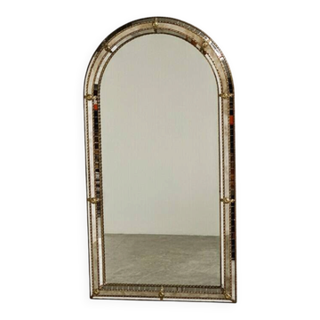 Vintage Spanish Mosaic Mirror with Arched Top – 1970s