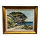 Mediterranean landscape painting by Henriette Le Béchec - vintage oil on canvas