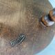 Signed turned wood tripod stool