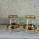 5 drinks a cocktail vintage 1950, edged gold and each Fund has a different color