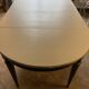 Louis XVI style extendable table in grey painted wood