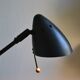 Vintage postmodernist metal and wood table lamp from the 1980s