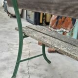 Old patinated garden bench 1950s