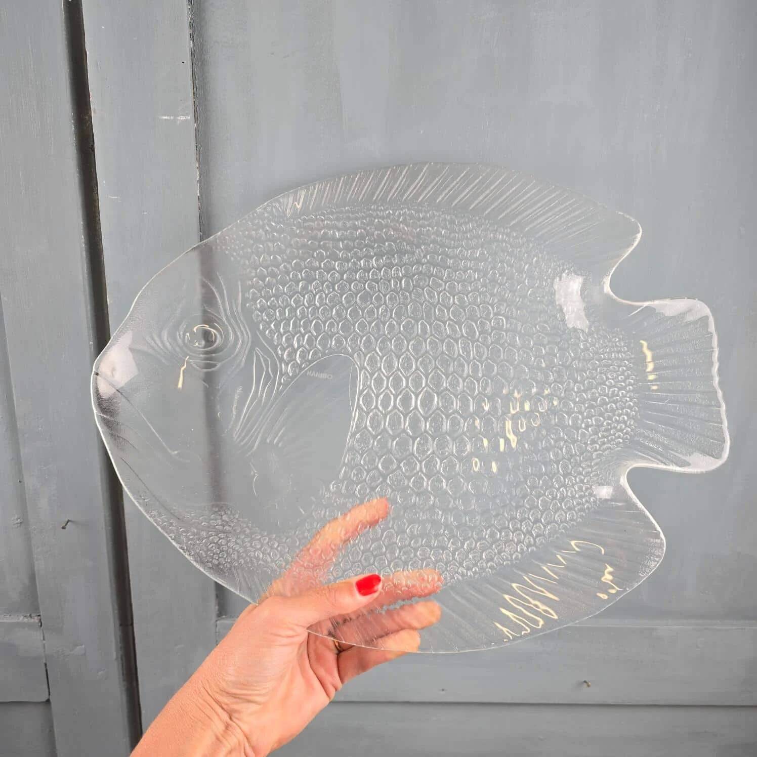 Large fish plate arcoroc vintage haribo – original box