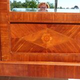 Old wardrobe with marquetry 2 mirror doors