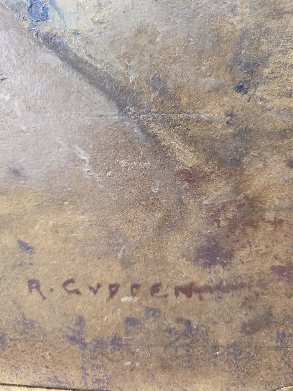 Portrait oil on cardboard