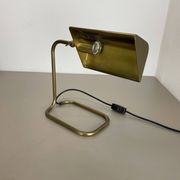 Lampe de table cubique moderniste en laiton et métal par Florian Schulz, Allemagne, années 1970