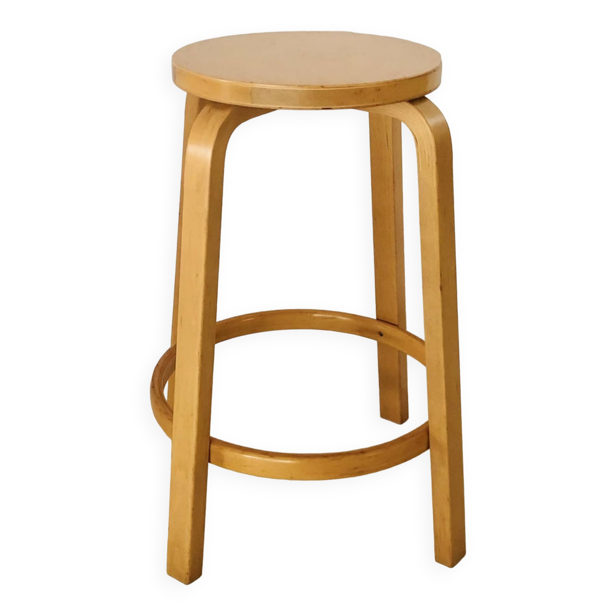 Bar stool 64 by Alvar Aalto for Artek, Finland 1980s