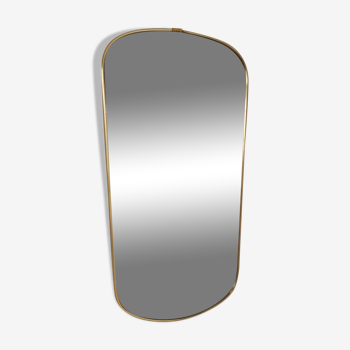 Gold edge mirror, vintage freeform 1970