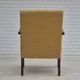 1950s, Danish design, armchair in original condition, furniture cotton/ wool fabric.