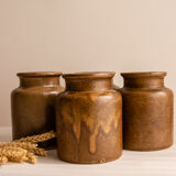 Brown Mustard Pot