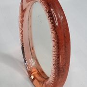 Miroir en verre vintage ovale à poser 16 cm