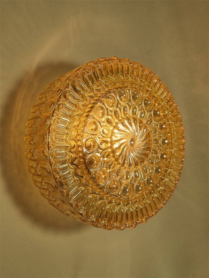 Iridescent glass ceiling light