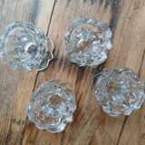 Set of 4 glass candle holders, Reims