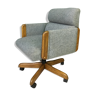Danish Vintage Unique Office Desk Grey Swivel Chair Armchair