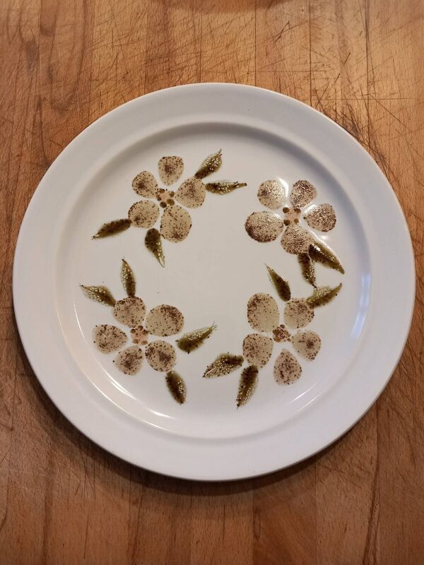 Ensemble plats et soupière en faïence de Saint Amand