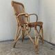 Chair and armchair in vintage rattan 1950