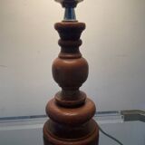 Vintage lamp from the 60s and 70s in wood and opaline