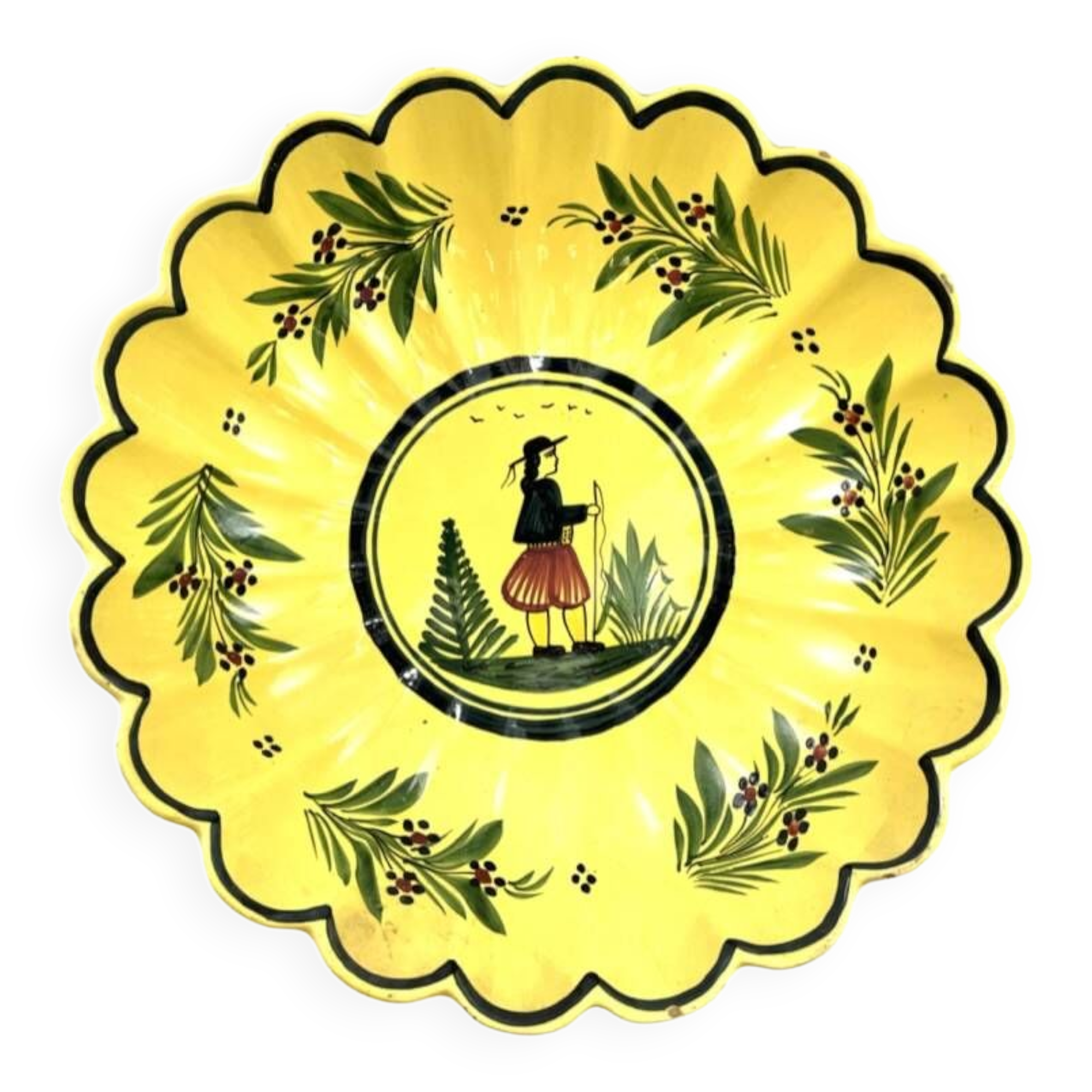 Large Quimper Breton cup