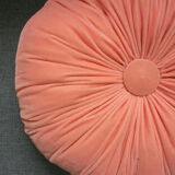 Clear pink round cushion
