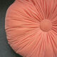 Clear pink round cushion