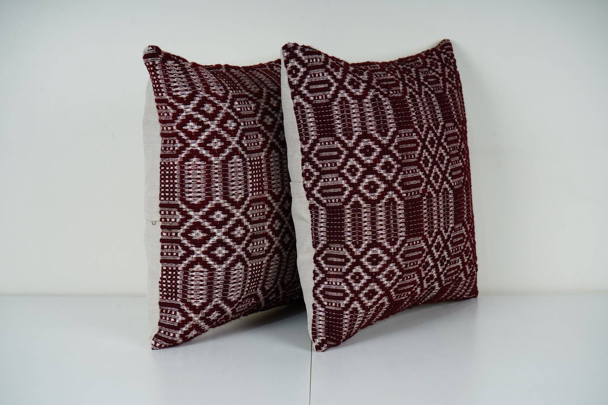 Set of 2 vintage kilim cushion covers 51x51 cm