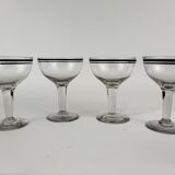Set of 4 cocktail glasses 20s-30s