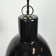 Small Industrial Black Enamel Ceiling Lamp, 1950s