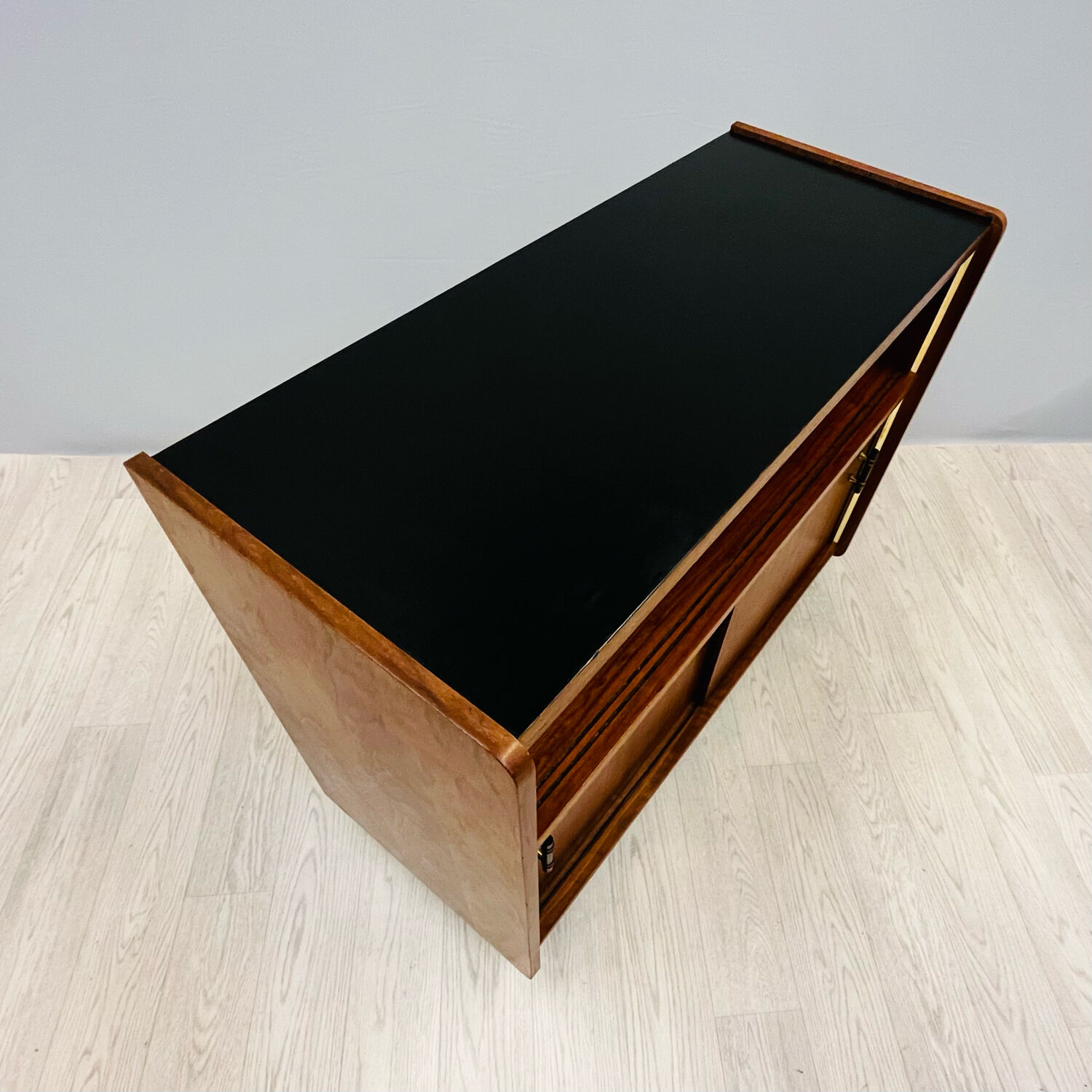 Vintage cabinet with sliding doors