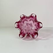 Large empty pocket or vintage pink Murano glass vase