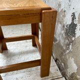 Solid elm stool Maison Regain