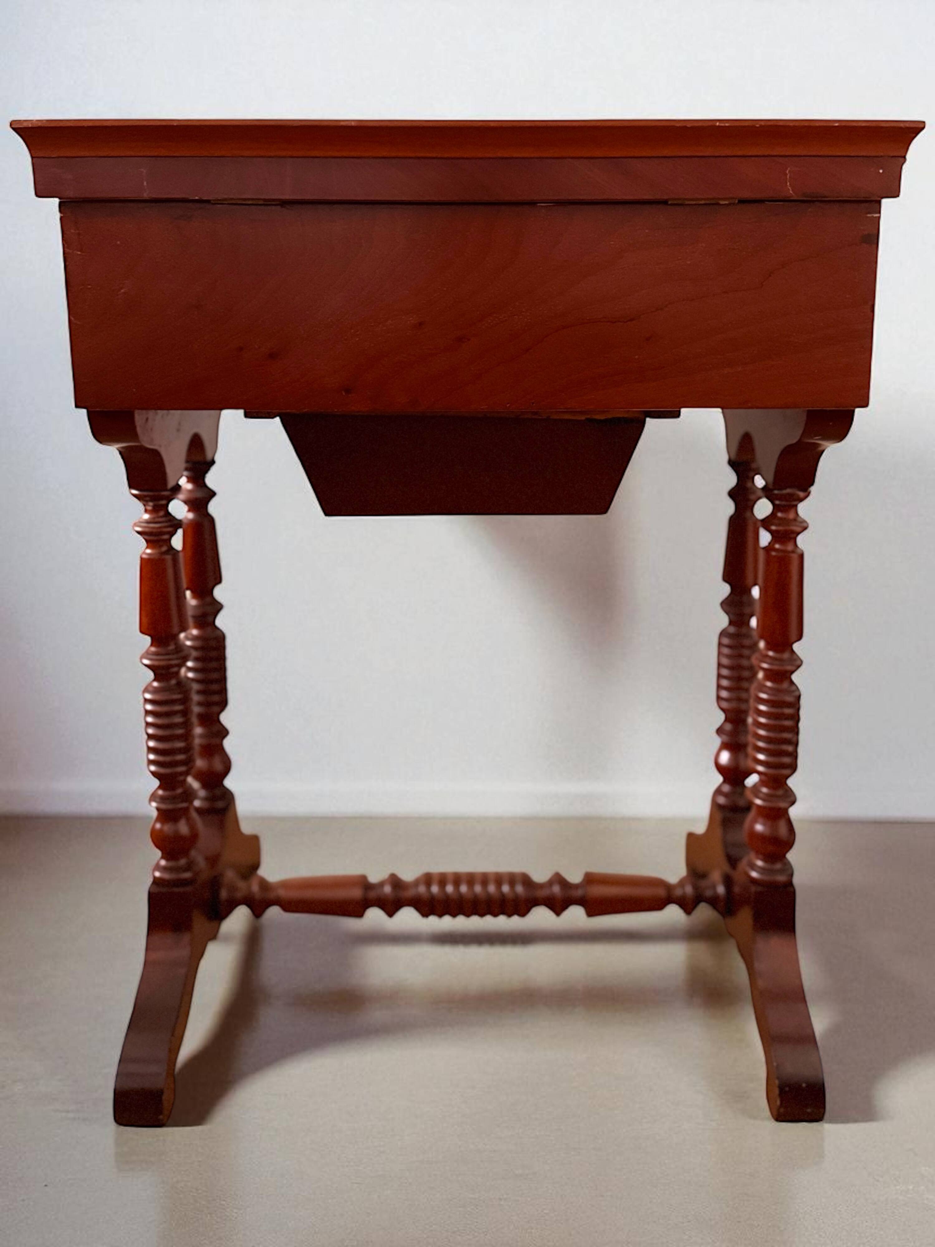 Louis-Philippe 19th century mahogany dressing table/work table with mirror and drawer