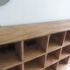 Vintage craft furniture on pitchpin wheels, 18 lockers.