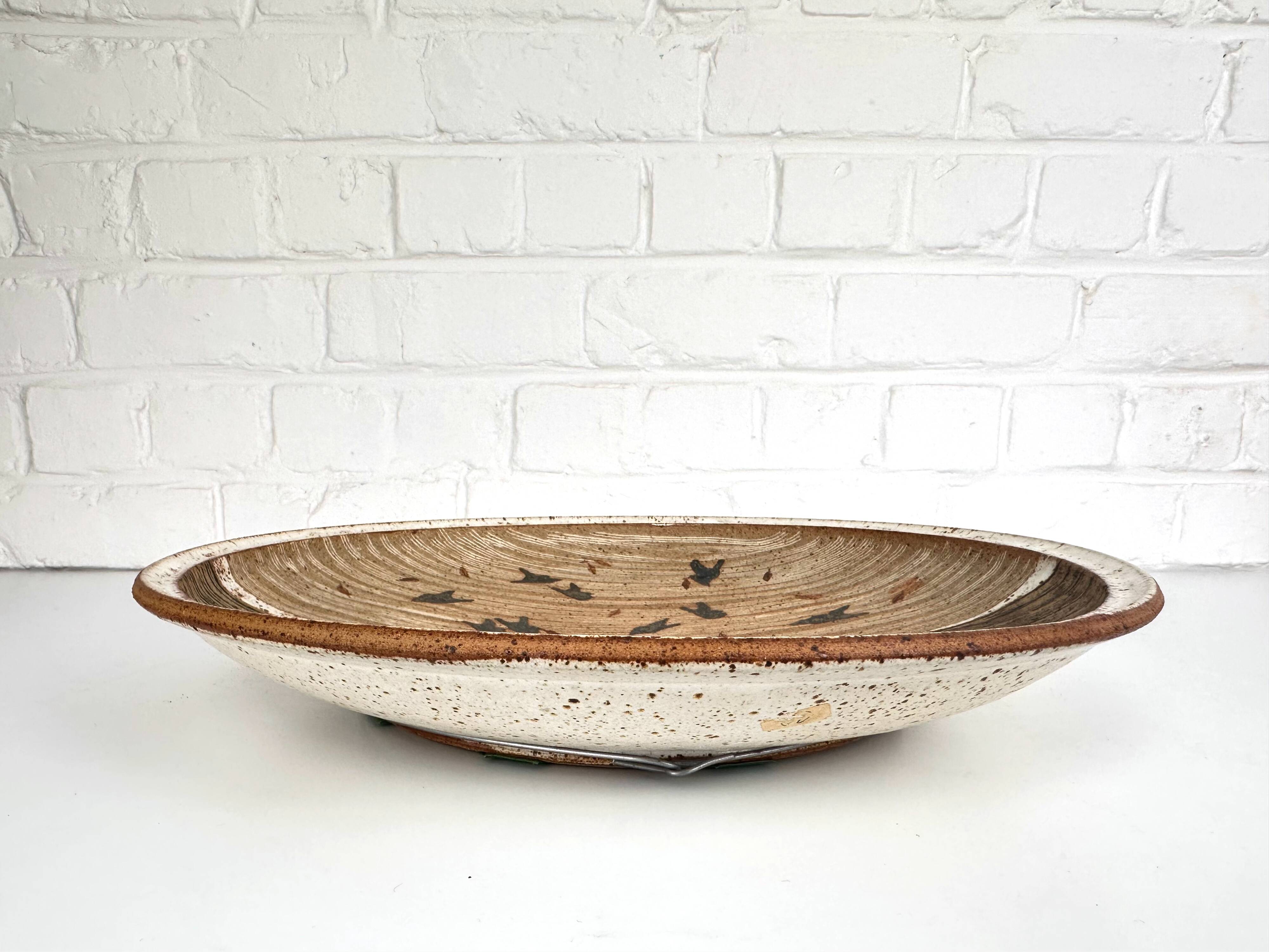 Large stoneware dish by Kähler, Denmark, 1960s.
