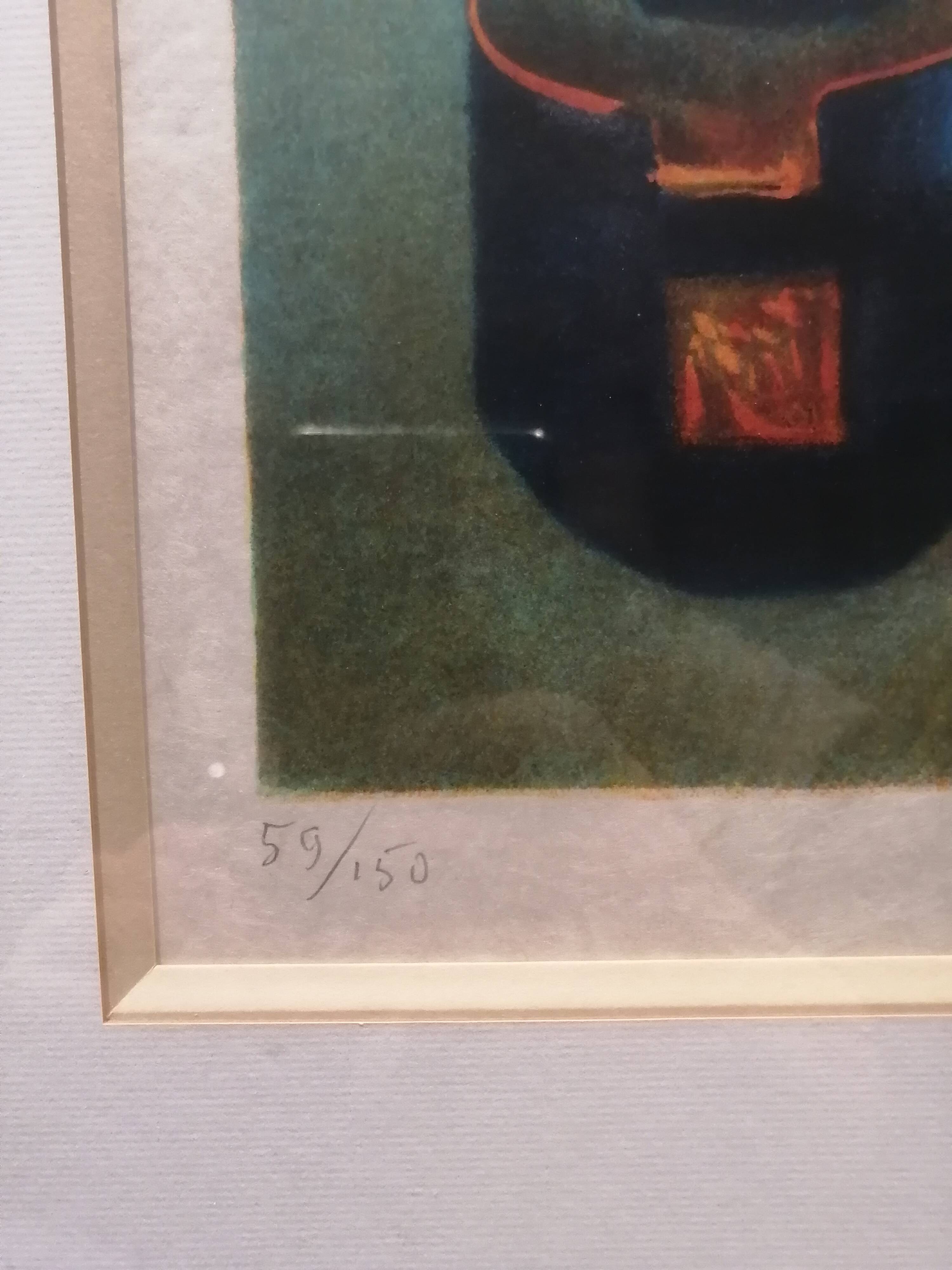 Lithograph "The Seller with the Parasol", Louis Toffoli (1907-1999)