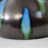 Flamed ceramic vase signed De Bruyn Five Lille
