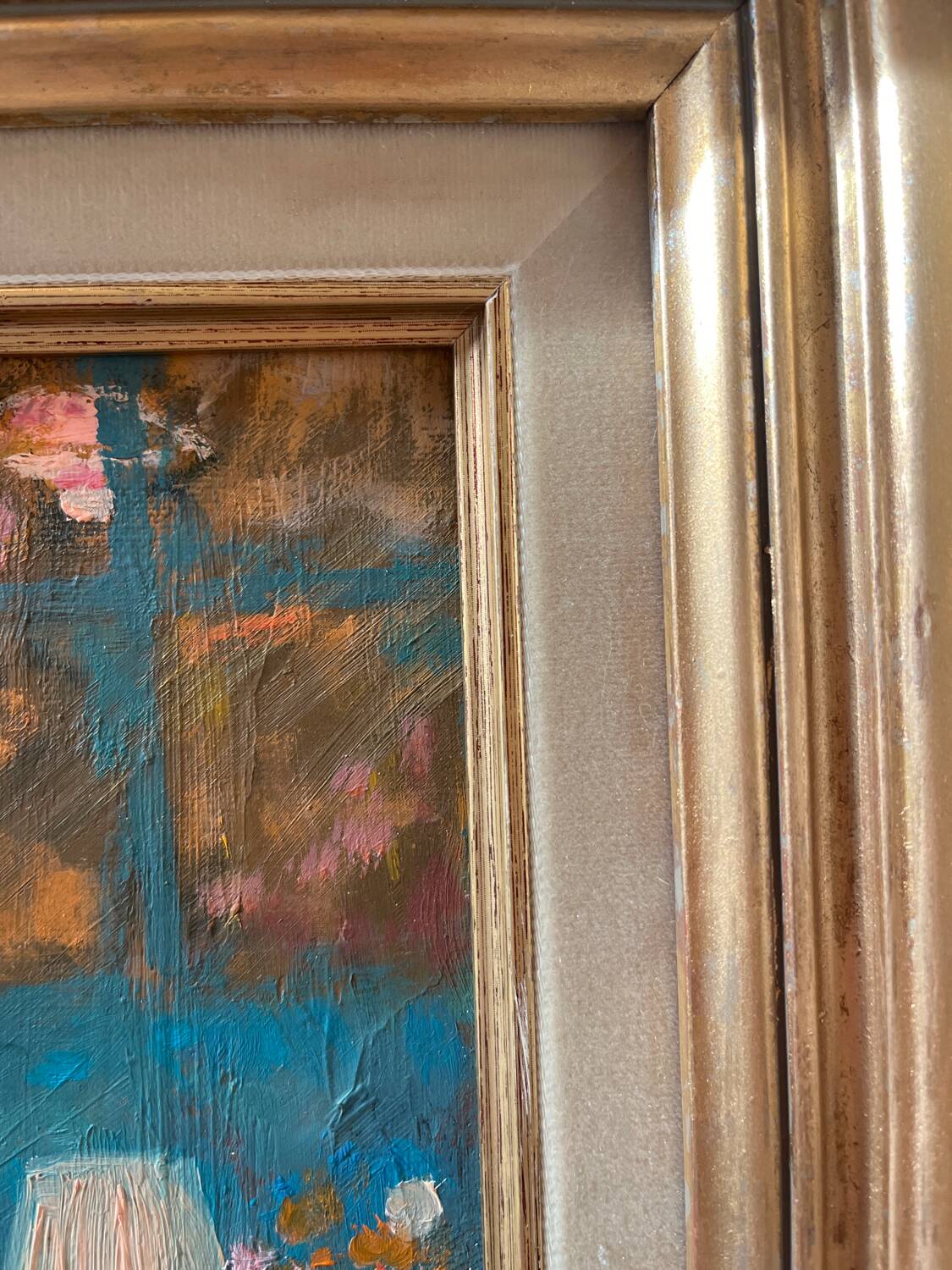 Le repos, huile sur toile marouflée sur carton signée Dassimov