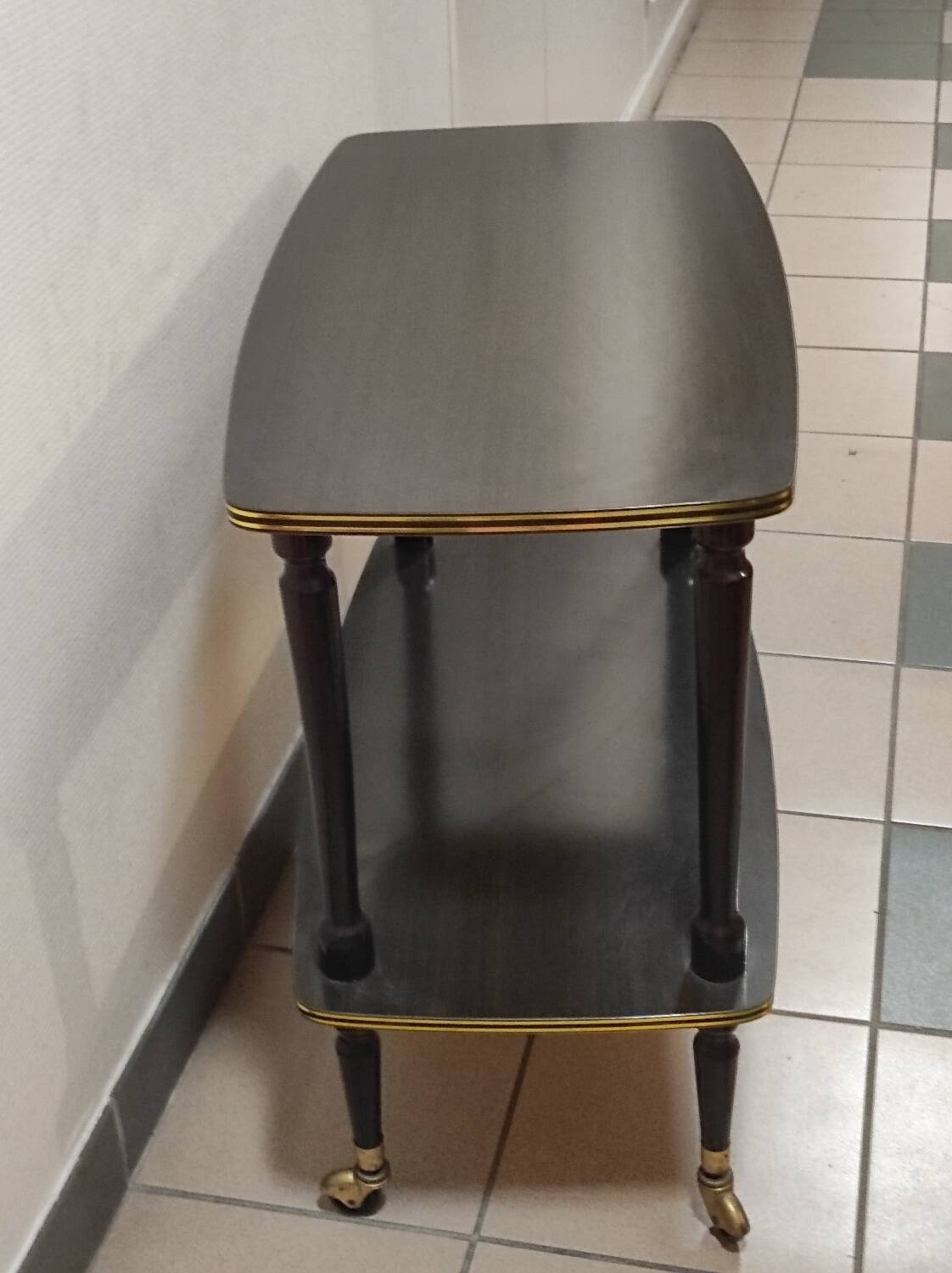 Large vintage serving trolley