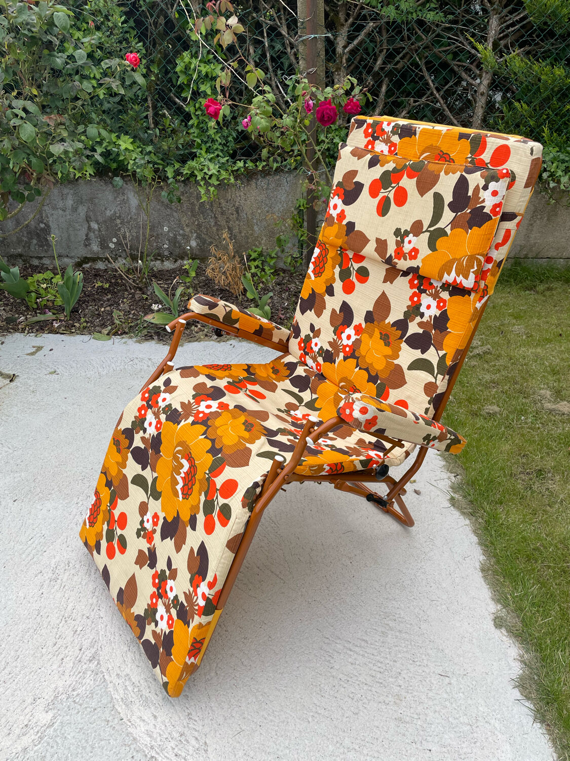 Deckchair chaise longue year 70