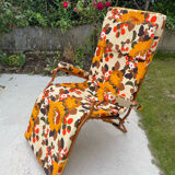 Deckchair chaise longue year 70