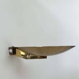 Vintage wall light with dimmer, brass, France 1980