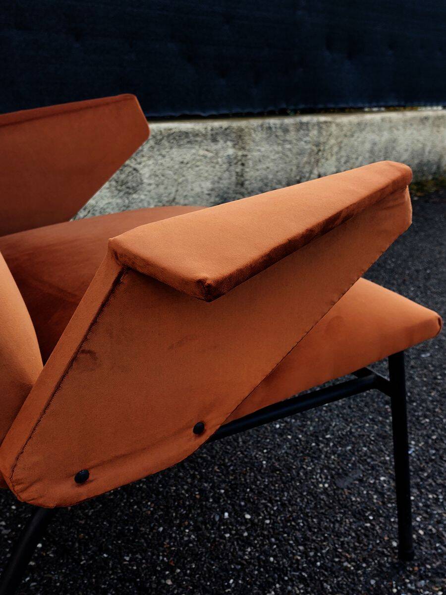 Fauteuil vintage moderniste restauré