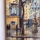 Ancient painting, Furstenberg Square, Paris, signed Saulin, 20th century