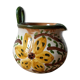 Pot à lait fleuri jaune et vert