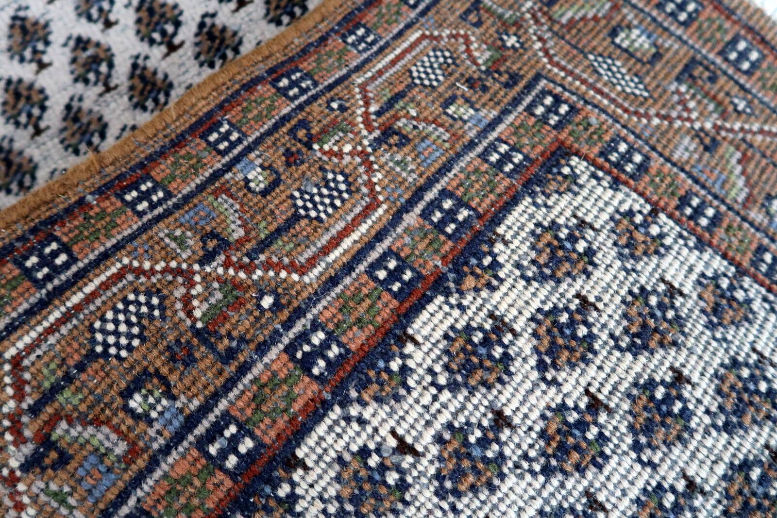 Tapis indien Seraband en laine fait main, années 1970