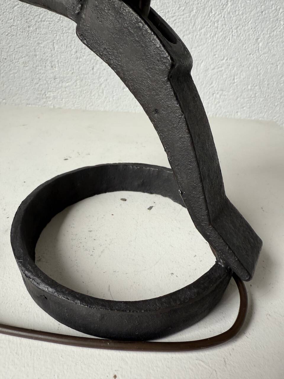 Brutalist metal lamp from the 50s
