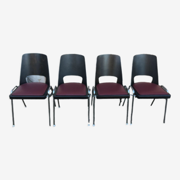 Suite de 4 chaises Baumann modèle Manhattan