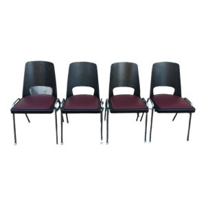 Suite de 4 chaises baumann